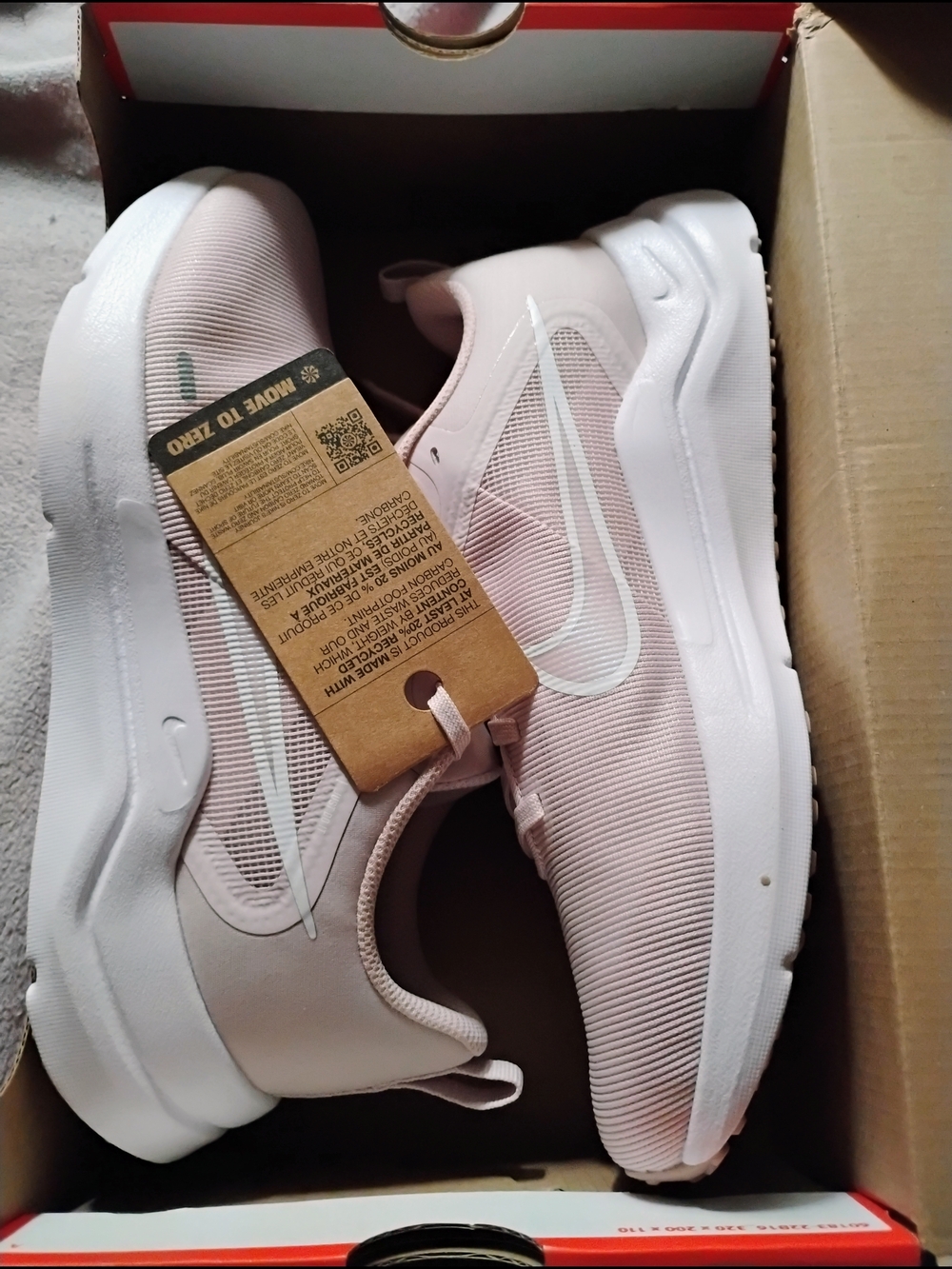 Nike Pale Pink and White Women's Downshifter Trainers